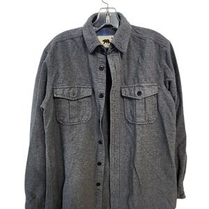 Dakota Grizzly Mens Shirt‎ Jacket Gray Long Sleeve Button Up Medium Casual
